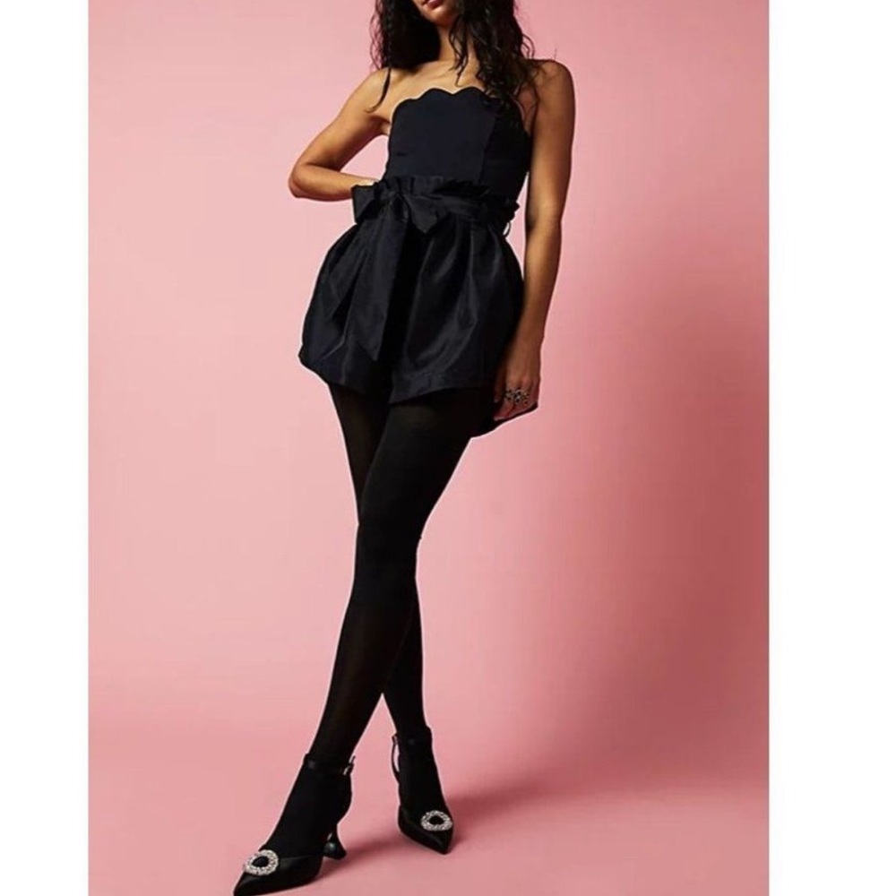 Free People! Black Filmore Romper NWOT!